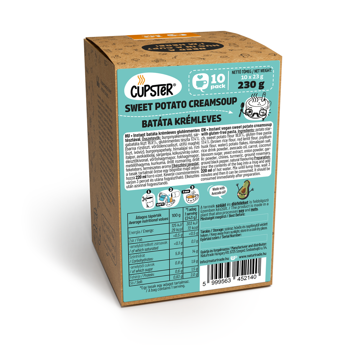 Cupster Instant Batáta krémleves 10x23g NEW