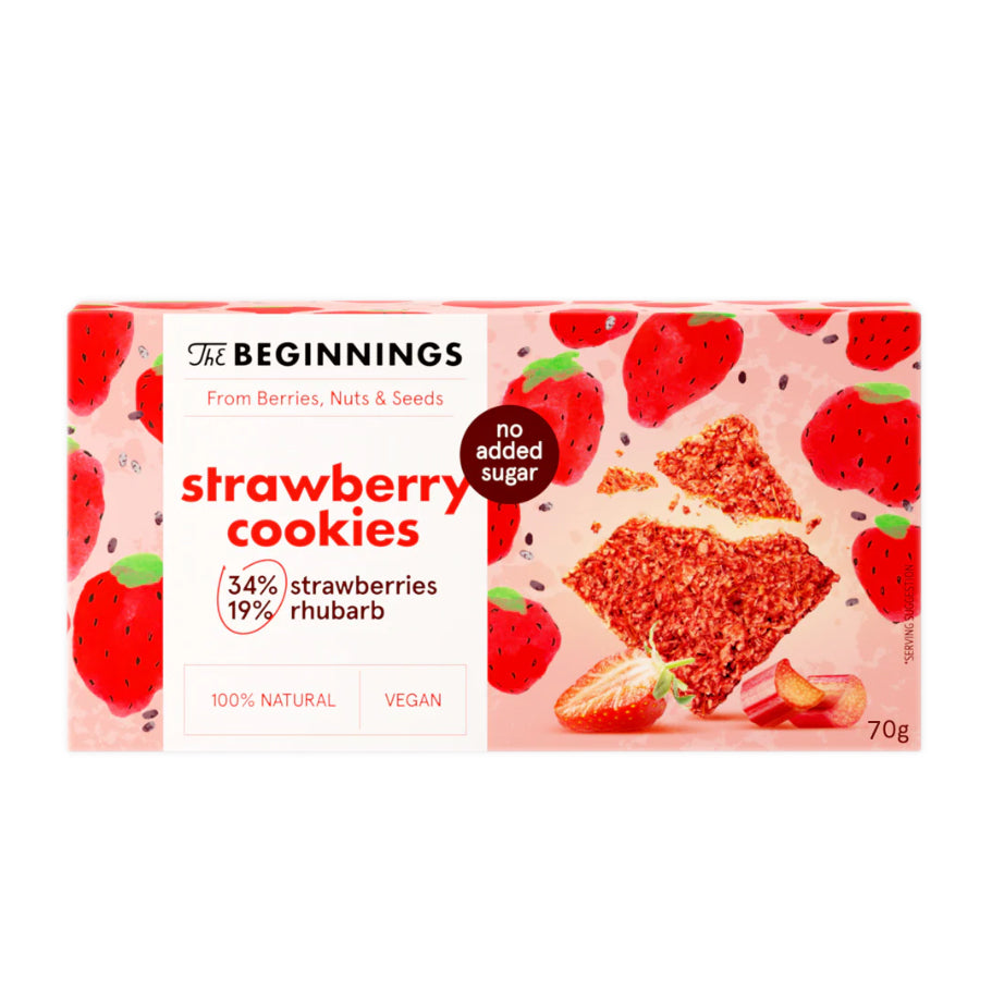 The Beginnings RAW Epres-Rebarbarás Keksz 70g