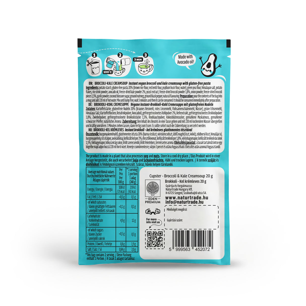 Cupster Instant Brokkoli-kel krémleves 10x20g NEW
